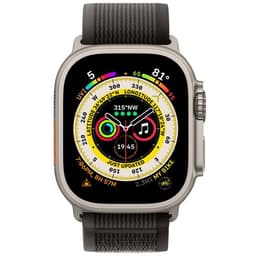 Apple Watch Ultra (2022) GPS + Cellular 49 mm - Titanium Natural Titanium - Trail loop Black