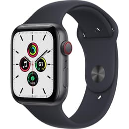 Apple Watch (Series SE) September 2020 - Cellular - 44 - Aluminium Gray - Sport band Midnight
