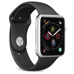 Apple Watch (Series 6) September 2020 - Cellular - 40 mm - Stainless steel Silver - Sport band Black