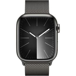 Apple Watch Series 9 (2023) GPS + Cellular 41 mm - Stainless steel Graphite - Milanese loop Black