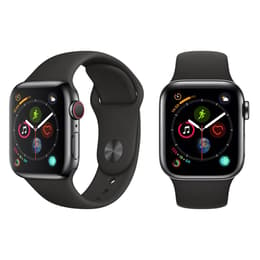 Apple Watch (Series 4) 2019 - Cellular - 44 mm - Stainless steel Space Black - Sport Black