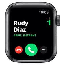 Apple Watch (Series 5) September 2019 - Cellular - 44 mm - Aluminium Gray - Sport band Black