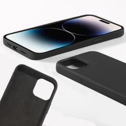 iPhone 15 Pro Max case and 2 protective screens - Silicone - Black