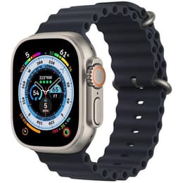 Apple Watch (Ultra) September 2022 - Cellular - 49 - Titanium Natural Titanium - Ocean band Black