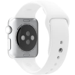 Apple Watch (Series 3) September 2017 - Wifi Only - 38 mm - Aluminium Silver - Sport band White