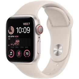 Apple Watch (Series SE) September 2022 - Cellular - 44 mm - Aluminium Starlight - Sport band Beige