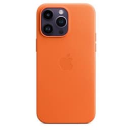 Apple Leather case iPhone 14 Pro - Leather Orange