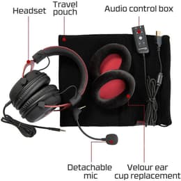 Hyperx KHX-HSCP-RDRC Noise cancelling Gaming Headphone with microphone - Black/Red