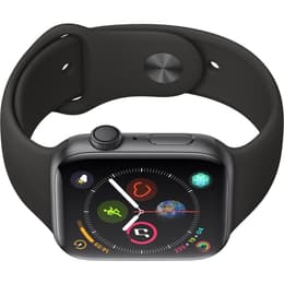 Apple Watch (Series 4) September 2018 - Cellular - 44 mm - Stainless steel Space black - Sport band Black