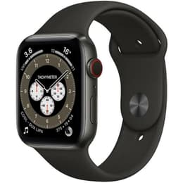 Apple Watch (Series 5) September 2019 - Cellular - 44 - Titanium Space Gray - Sport band Black