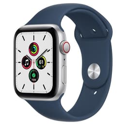 Apple Watch (Series SE) September 2020 - Cellular - 44 mm - Aluminium Silver - Sport band Blue