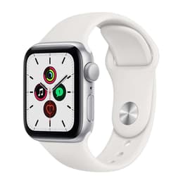 Apple Watch Series 7 (2021) GPS + Cellular 41 mm - Stainless steel Silver - Sport band White