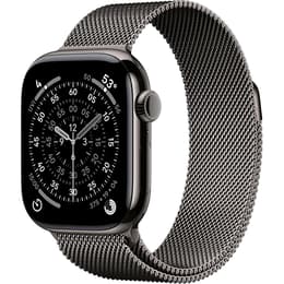 Apple Watch Series 11 (2025) GPS + Cellular 42 mm - Titanium Slate - Milanese loop Black