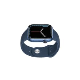 Apple Watch (Series 7) October 2021 - Wifi Only - 45 - Aluminium Blue - Sport band Blue