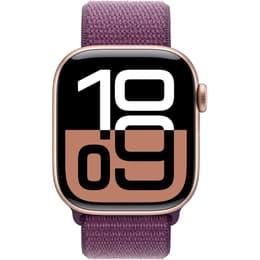 Apple Watch Series 10 (2024) GPS + Cellular 42 mm - Aluminium Rose Gold - Sport loop Red