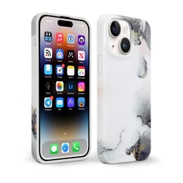 iPhone 15 Plus case - Plastic - Marbled white