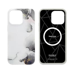 iPhone 15 Plus case - Plastic - Marbled white