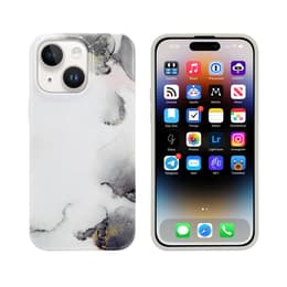 iPhone 15 Plus case - Plastic - Marbled white