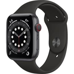Apple Watch (Series 6) September 2020 - Cellular - 44 mm - Aluminium Space gray - Sport Band Space gray