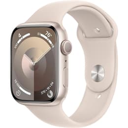 Apple Watch (Series 9) September 2023 - Wifi Only - 45 - Aluminium Stairlight - Sport band Stairlight