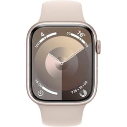 Apple Watch (Series 9) September 2023 - Wifi Only - 45 - Aluminium Stairlight - Sport band Stairlight