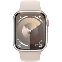 Apple Watch Series 9 (2023) GPS 45 mm - Aluminium Starlight - Sport band Starlight