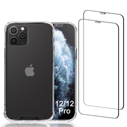 iPhone 12/12 Pro case and 2 protective screens - Recycled plastic - Transparent