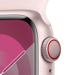 Apple Watch (Series 9) September 2023 - Cellular - 41 - Aluminium Pink - Sport band Pink
