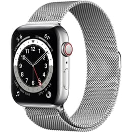 Apple Watch (Series 6) September 2020 - Cellular - 40 mm - Stainless steel Silver - Milanese loop Silver