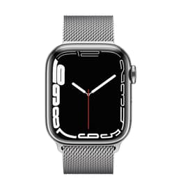 Apple Watch (Series 6) September 2020 - Cellular - 40 mm - Stainless steel Silver - Milanese loop Silver