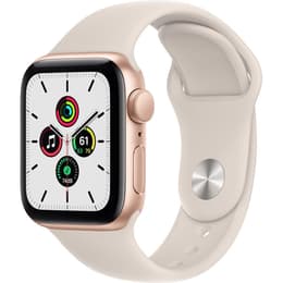 Apple Watch (Series SE) September 2020 - Wifi Only - 40 mm - Aluminium Gold - Sport band White