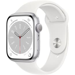 Apple Watch (Series SE) September 2022 - Cellular - 45 - Aluminium Silver - Sport band White