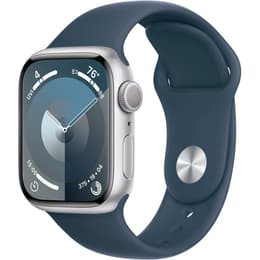 Apple Watch (Series 9) September 2023 - Wifi Only - 41 - Aluminium Silver - Sport band Blue