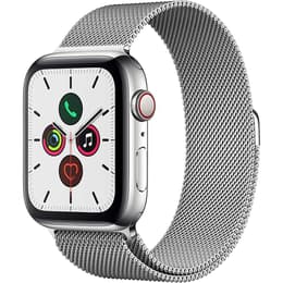 Apple Watch (Series 5) September 2019 - Cellular - 44 mm - Stainless steel Silver - Milanese Silver