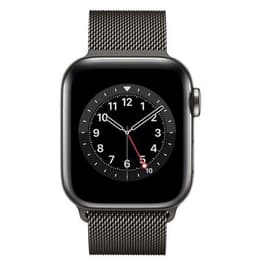 Apple Watch (Series 6) September 2020 - Cellular - 40 mm - Stainless steel Graphite - Milanese loop Graphite
