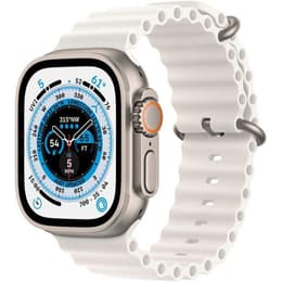 Apple Watch (Ultra) September 2022 - Cellular - 49 - Titanium Gray - Sport loop White