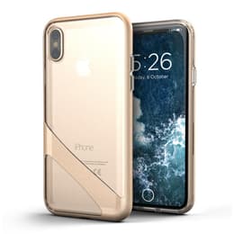 iPhone X case and protective screen - Plastic - Gold