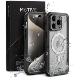 iPhone 15 Pro Max case 360 and protective screen - TPU - Black