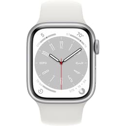 Apple Watch (Series 8) September 2022 - Cellular - 41 mm - Aluminium Silver - Sport band Silver