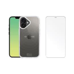 Back Market Case iPhone 16 and protective screen - GRS 4.0 Recycled plastic - Transparent