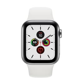 Apple Watch (Series 6) September 2020 - Cellular - 40 mm - Stainless steel Stainless Steel - Sport band White