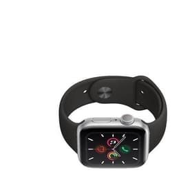 Apple Watch (Series 5) September 2019 - Wifi Only - 44 mm - Aluminium Silver - Sport band Black
