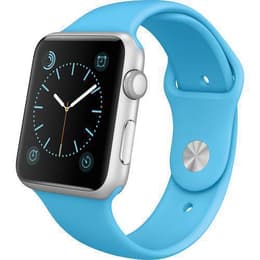 Apple Watch (Series 1) - Wifi Only - 38 mm - Aluminium Silver - Sport Band BLUE