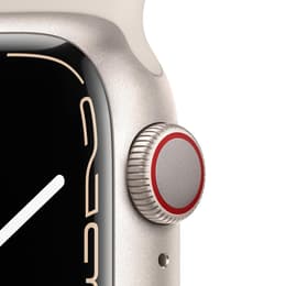 Apple Watch (Series 7) October 2021 - Cellular - 41 mm - Aluminium Starlight - Sport band Starlight