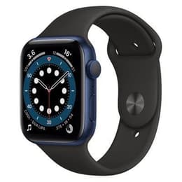 Apple Watch (Series 6) September 2020 - Cellular - 44 mm - Aluminium Blue - Sport Band Black