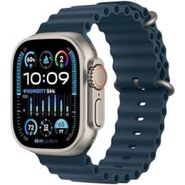 Apple Watch Ultra (2022) GPS + Cellular 49 mm - Titanium Natural Titanium - Ocean band Blue