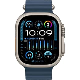 Apple Watch Ultra (2022) GPS + Cellular 49 mm - Titanium Natural Titanium - Ocean band Blue