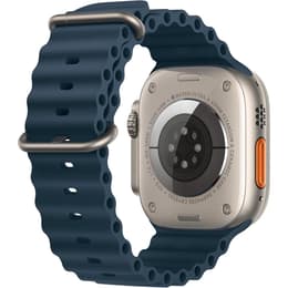 Apple Watch Ultra (2022) GPS + Cellular 49 mm - Titanium Natural Titanium - Ocean band Blue