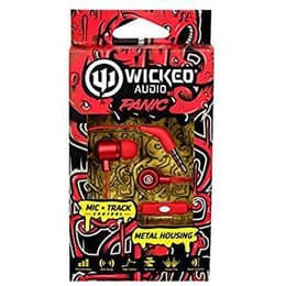 Wicked Audio WI-1652 Panic Earbud Noise-Cancelling Earphones - Red