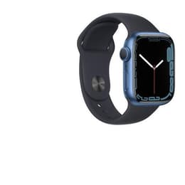 Apple Watch (Series 7) October 2021 - Cellular - 41 mm - Aluminium Blue - Sport band Black